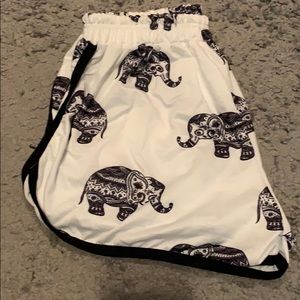 Elephant Print Ringer shorts
